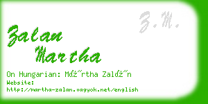 zalan martha business card